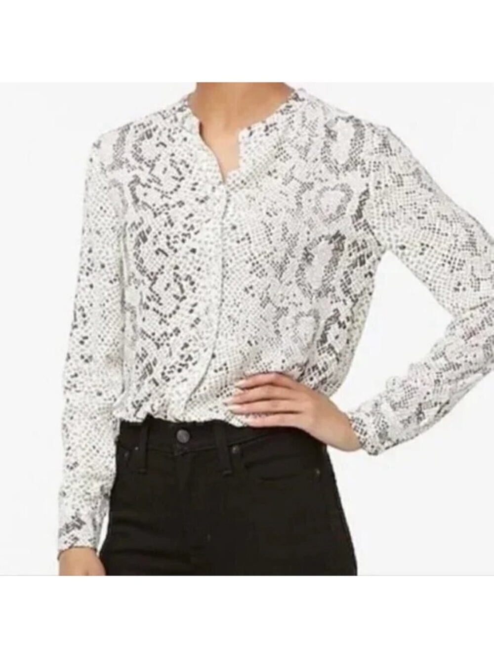 NEW J. Crew Snakeskin Button-Up Blouse - Size XXS - Picture 3 of 8
